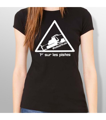 Tshirt ski PREMIER SUR LES PISTES femme