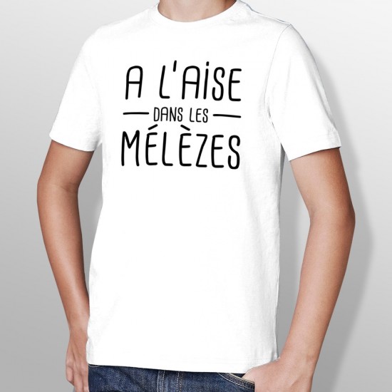 Tshirt ski À L'AISE DANS LES MÉLÈZES enfant