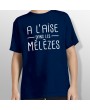 Tshirt ski À L'AISE DANS LES MÉLÈZES enfant