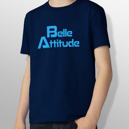 Tshirt ski BELLE ATTITUDE BLUE enfant