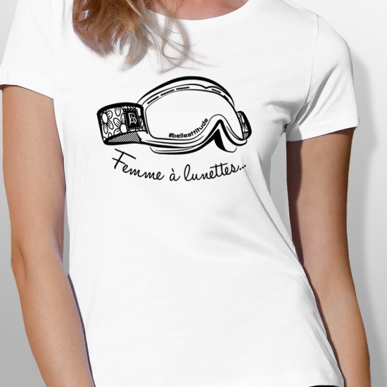 Tshirt ski FEMME À LUNETTES femme