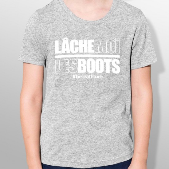 Tshirt ski LÂCHE-MOI LES BOOTS enfant