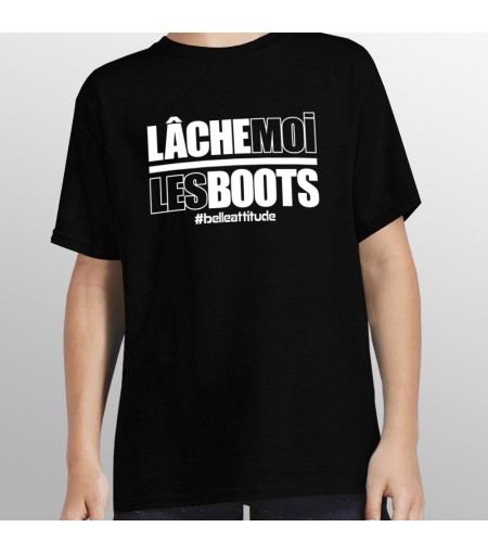 Tshirt ski LÂCHE-MOI LES BOOTS enfant