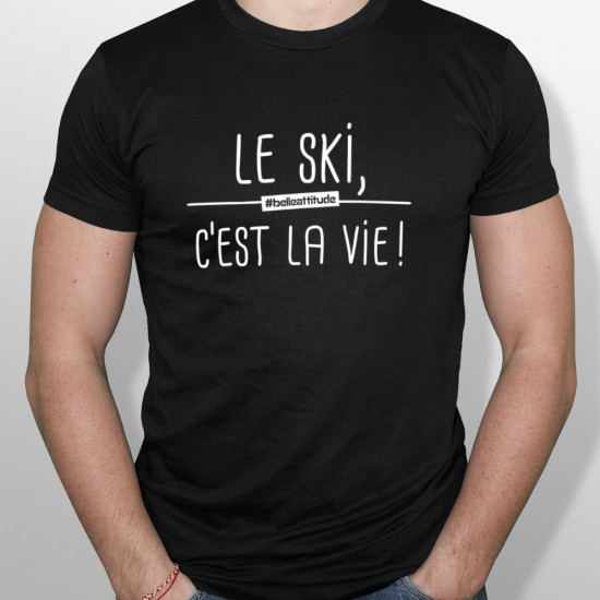 Tshirt ski LE SKI C'EST LA VIE homme