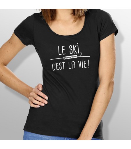 Tshirt ski LE SKI C'EST LA VIE femme