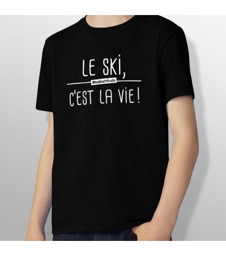 Tshirt ski LE SKI C'EST LA VIE enfant