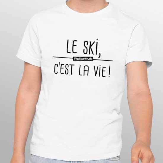 Tshirt ski LE SKI C'EST LA VIE enfant