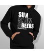 Sweat Capuche ski SUN SNOW AND BEERS homme