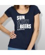 Tshirt ski SUN SNOW AND BEERS femme