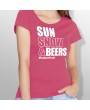 Tshirt ski SUN SNOW AND BEERS femme